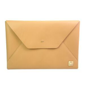 Sunshine BEIGE SADDLE LEATHER FLAP ENVELOPE POCKETBOOK PURSE HANDBAG CLUTCH